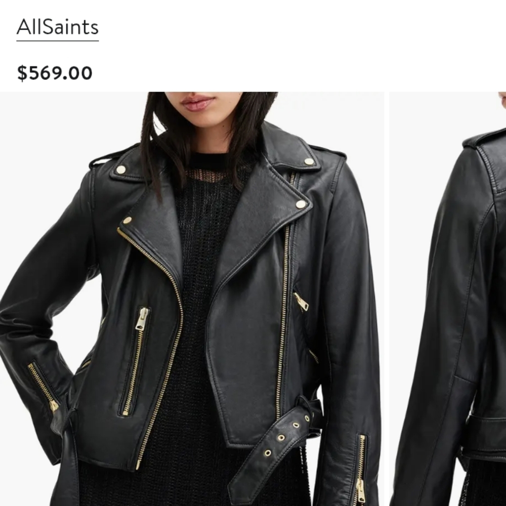 All Saints Black Leather Jacket